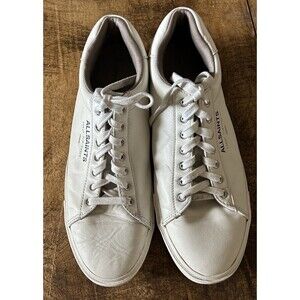 AllSaints Underground Leather Low Top Sneaker White US Size 13